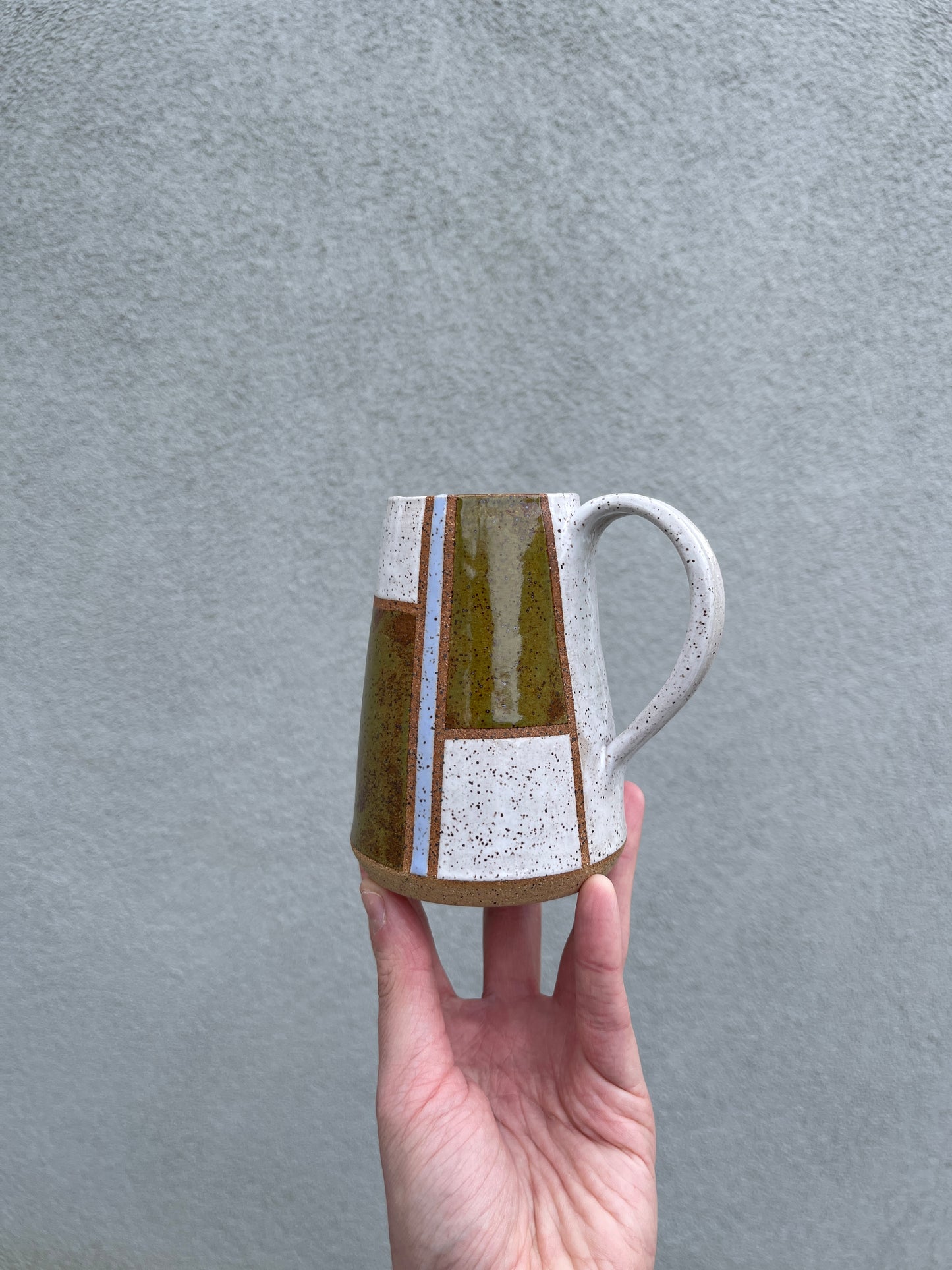 Geometric Speckled Tall Mug