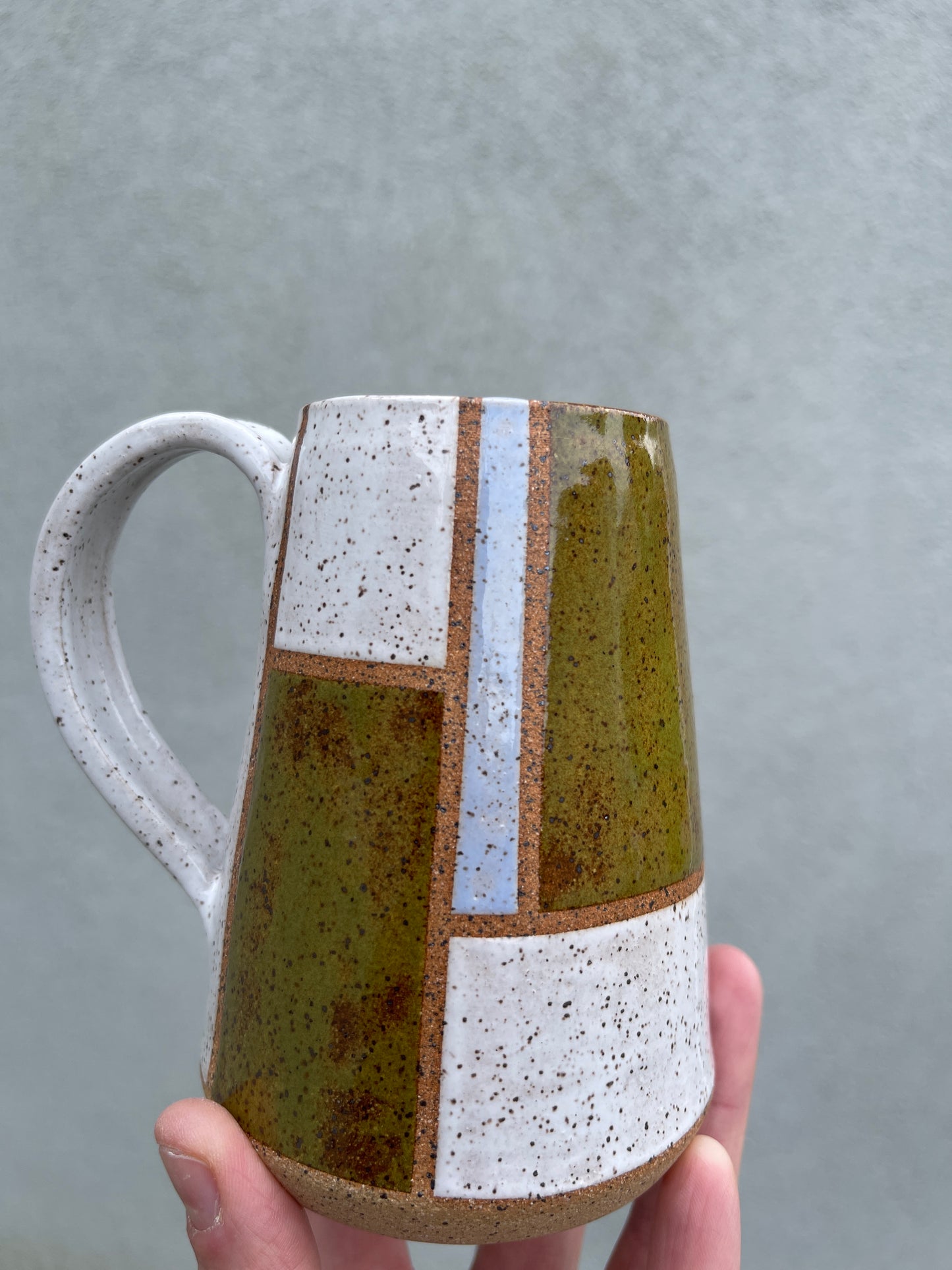 Geometric Speckled Tall Mug