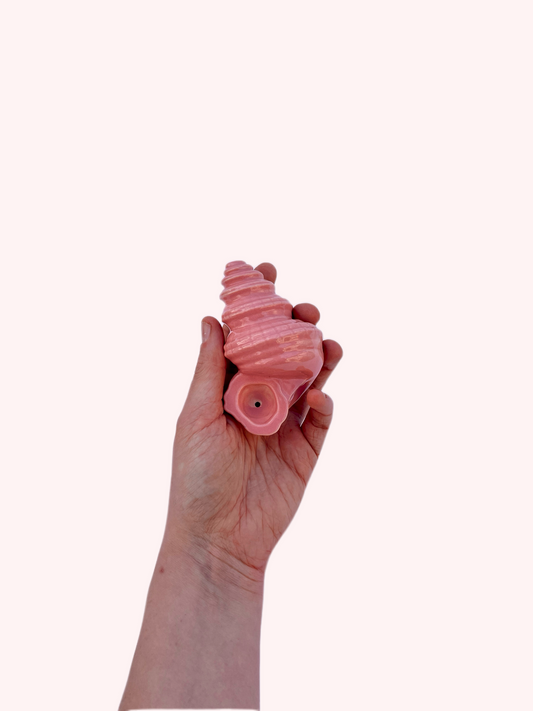 Barbie Pink Handmade Ceramic Shell Pipe