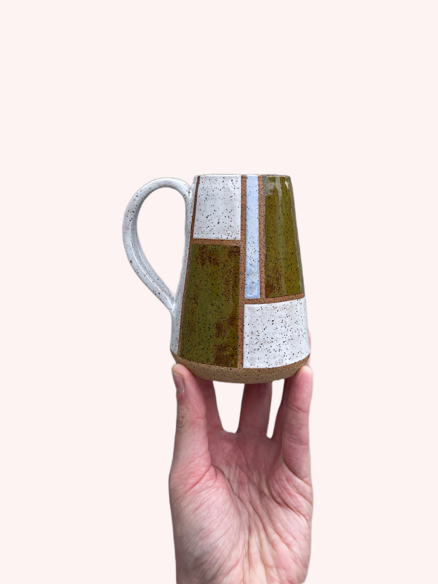 Geometric Speckled Tall Mug